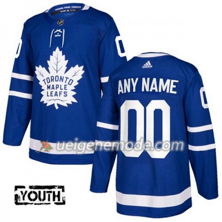 Kinder Eishockey Toronto Maple Leafs Custom Adidas 2017-2018 Blau Authentic